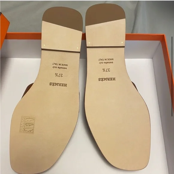 Authentic Hermes Oran leather Sandals - Picture 4 of 6